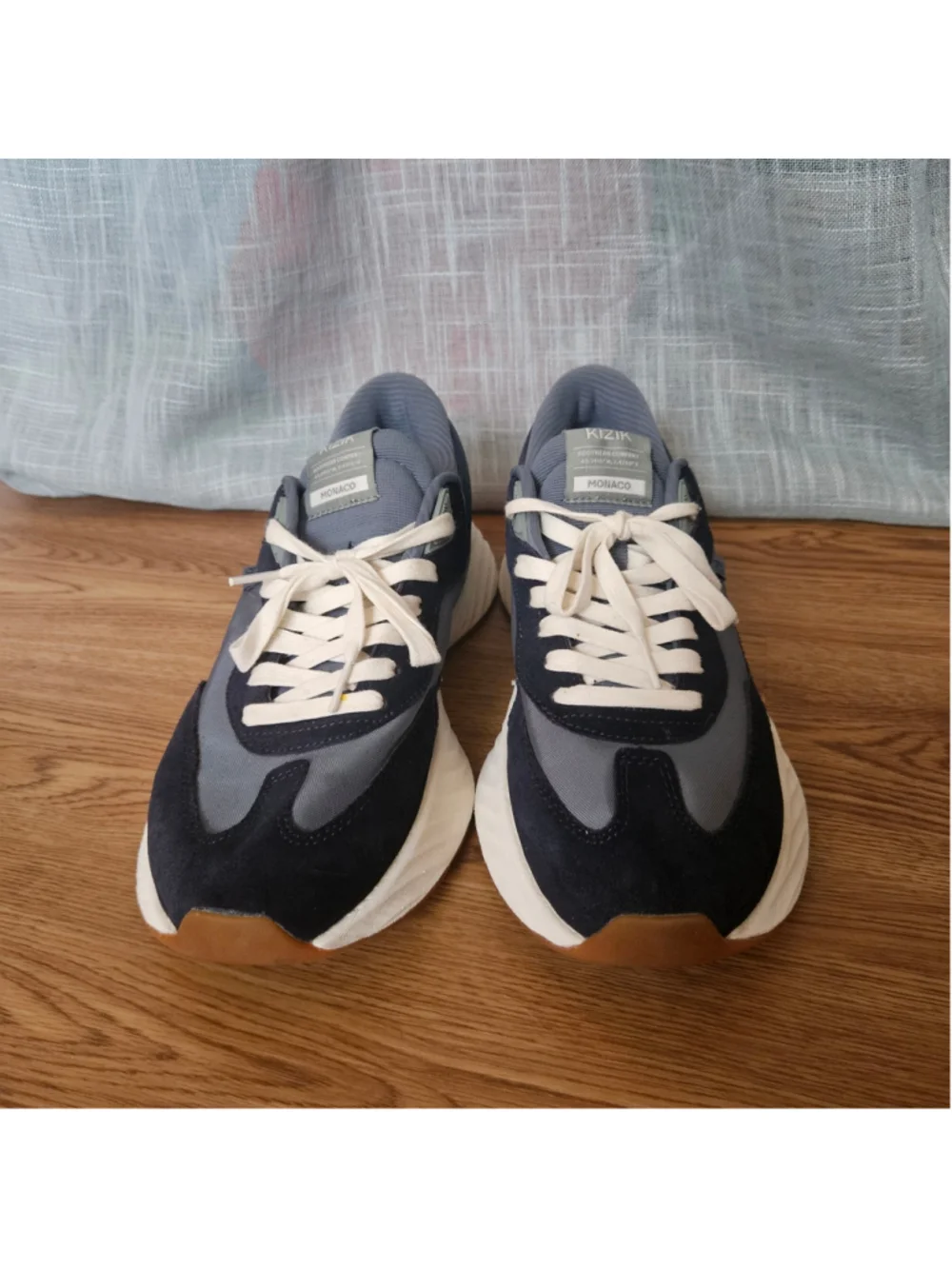 Kizik Monaco Stormy Weather Blue Hands Free Lace Up Sneakers Womens 11 Active